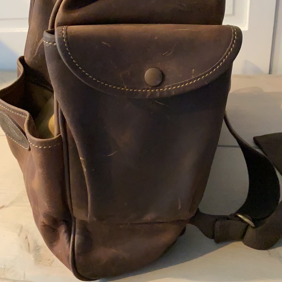 Vintage Luxury Designer Tusting Leather Backpack - Picture 4 of 10